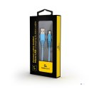 Kabel USB 2.0 (AM/microUSB M) 1m oplot tekstylny turkusowo-biały Gembird