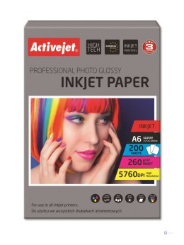 Papier fotograficzny Activejet AP6-260GR200 (A6; 200 szt.)