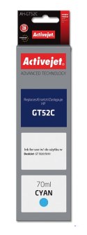 Activejet AH-GT52C Tusz (zamiennik HP GT52C M0H54AE; Supreme; 70 ml; 8000 stron, niebieski)