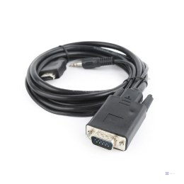 Adapter HDMI do VGA z wtykiem mini Jack 1.8m Gembird