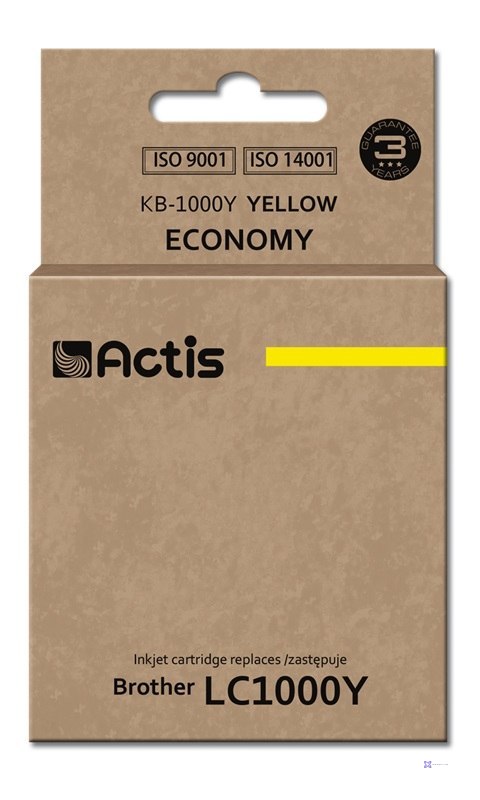 Actis KB-1000Y Tusz (zamiennik Brother LC1000Y/LC970Y; Standard; 36 ml; żółty)