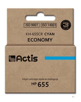 Tusz ACTIS KH-655CR (zamiennik HP 655 CZ110AE; Standard; 12 ml; niebieski)