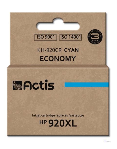 Actis KH-920CR Tusz (zamiennik HP 920 XL CD972AE; Standard; 12 ml; niebieski)
