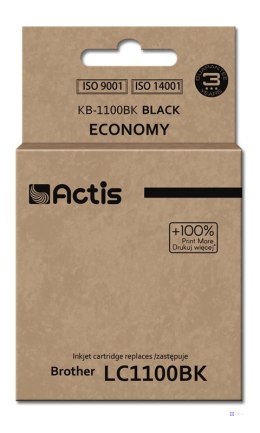 Tusz ACTIS KB-1100Bk (zamiennik Brother LC1100BK/980BK; Standard; 28 ml; czarny)