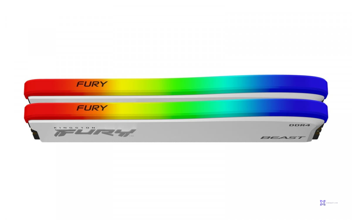 Kingston Pamięć DDR4 Fury Beast RGB 16GB(2* 8GB)/3200 CL16 biała