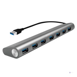 Hub USB 3.0 LogiLink UA0308 7 portów, aluminiowa obudowa