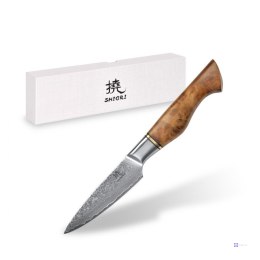 Nóż do obierania Shiori Shoto by Jakub Suchta ze stali damasceńskiej