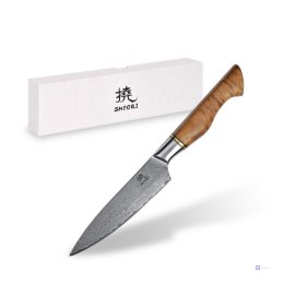 Nóż uniwersalny Shiori Muro by Jakub Suchta ze stali damasceńskiej
