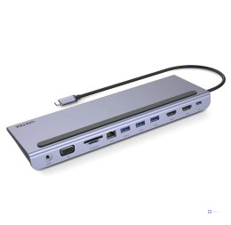 Hub USB-C Unitek D1022B 11 w 1, USB-C, RJ45, MST, 100W PD