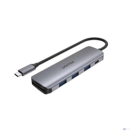 Hub USB-C Unitek H1107C 3x USB 3.1 Gen 1, PD 100W, SD/microSD
