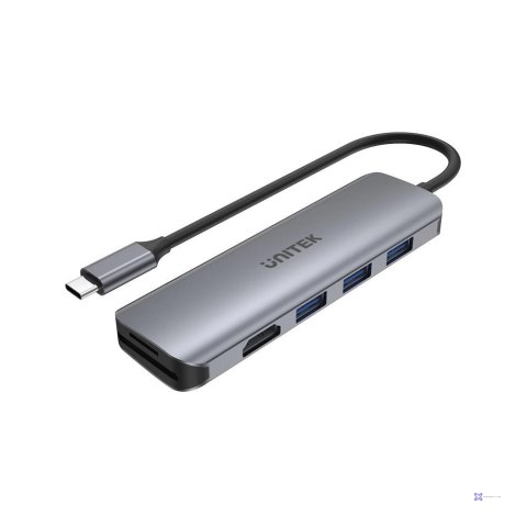 Hub USB-C Unitek H1107F 3x USB 3.1 Gen 1, HDMI, SD/microSD