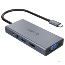 Stacja dokująca Orico MC-U501P-GY-BP USB-C - VGA, HDMI, audio, PD 60 W
