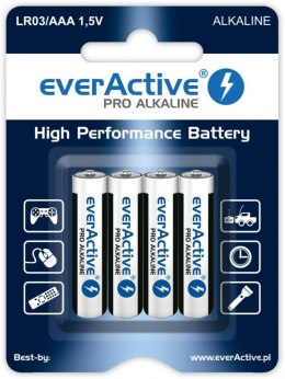 Baterie alkaliczne AAA/LR03 everActive Pro Alkaline 4 sztuki