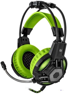 Słuchawki z mikrofonem Defender LESTER podświetlane Gaming + GRA czarno-zielone