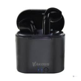 Słuchawki z mikrofonem VAKOSS SK-832BK Bluetooth, douszne, ze stacją dokującą, czarne