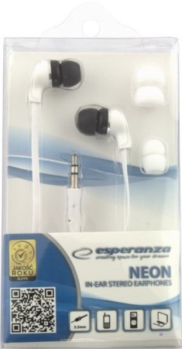 Słuchawki Esperanza Neon EH147W (kolor biały)