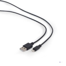 Kabel USB 2.0 typ A na Lightning (8 pin iPhone 5 i nowsze) 1m czarny Gembird