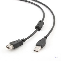Kabel USB 2.0 wtyk A, gniazdo A z rdzeniem ferrytowym 4.5m Gembird