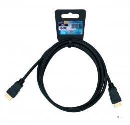 Kabel IBOX FULLHD HD01 1,5M 1.4V 13C+1 ITVFHD0115 (HDMI M - HDMI M; 1,5m; kolor czarny)