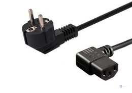 Kabel SAVIO CL-115 (C13 / IEC C13 / IEC 320 C13 M - Schuko M; 1,2m; kolor czarny)