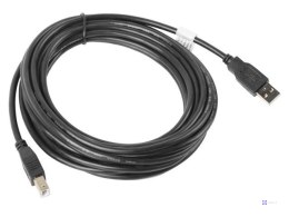 Kabel Lanberg CA-USBA-10CC-0050-BK (USB 2.0 M - USB 2.0 typu B M; 5m; kolor czarny)
