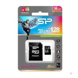 Karta pamięci Silicon Power microSDXC Elite 128GB CL10 UHS-1 (U1) + ADAPTER microSD-SD (SP128GBSTXBU1V10SP)
