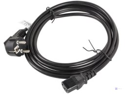 Kabel Lanberg CA-C13C-11CC-0050-BK (C13 / IEC C13 / IEC 320 C13 F - Schuko M; 5m; kolor czarny)