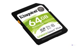 Karta pamięci Kingston Canvas Select Plus SDS2/64GB (64GB; Class U1, V10; Karta pamięci)