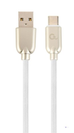 Kabel USB 2.0 - typ C (AM/CM) 1m oplot gumowy biały Gembird