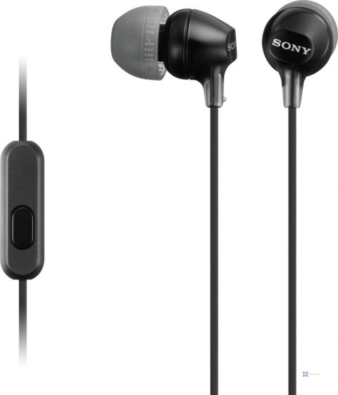 Słuchawki SONY douszne z mikrofonem MDR-EX15APB czarne PROMOCJA