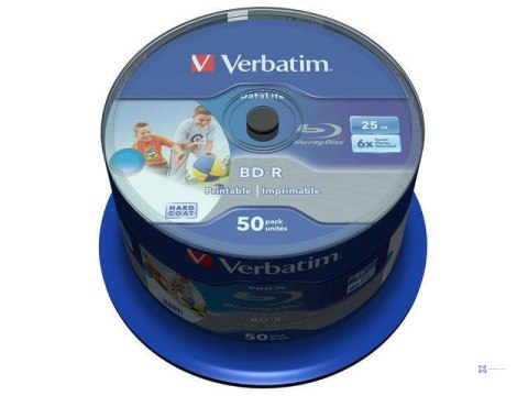 BD-R Verbatim 25GB X6 printable Datalife (Cake 50)