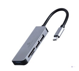 Gembird Hub USB-C 3-Portowy z czytnikiem kart