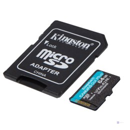 Karta pamięci Micro SD Kingston Canvas Go! Plus Class 10 64GB + AdapterSD