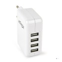 Ładowarka sieciowa USB Gembird 4 porty USB 3.1 (biała)