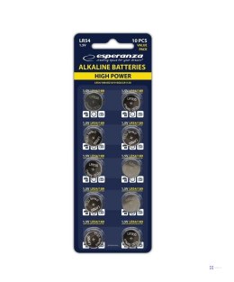 Bateria alkaliczna Esperanza LR54 AG10 (pastylka) (10 szt.)