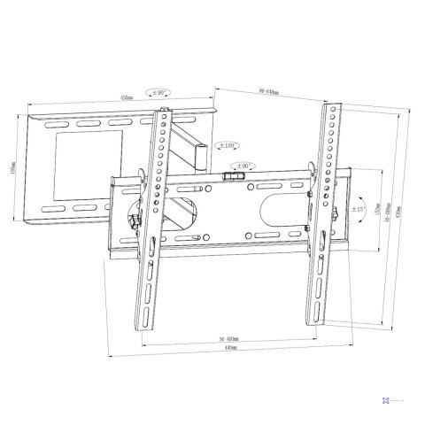 UCHWYT DO TV LCD/LED AR-86 ART 32-63" 30KG reg. pion/poziom 64cm