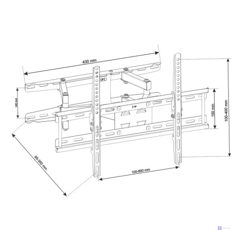 Uchwyt do telewizora 32-80" LED/LCD 45kg UX-160 ART pion/poziom