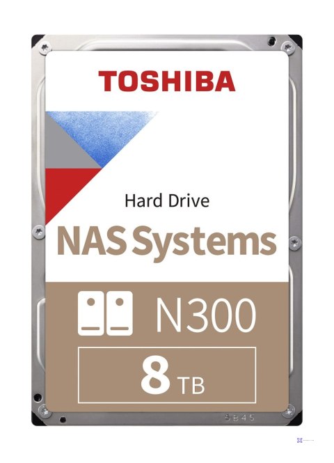 Dysk Toshiba N300 HDWG480EZSTA 8TB 3,5" 7200 256MB SATA III NAS