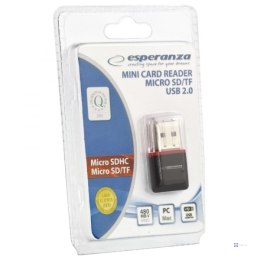 Czytnik kart Esperanza EA134K (Zewnętrzny; MicroSD, MicroSDHC)