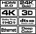Kabel SAVIO Kable HDMI 2.0 CL141 (HDMI M - HDMI M; 10m; kolor czarny)