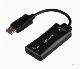 Adapter HDMI żeński do DisplayPort męski aktywny 4K (czarny)