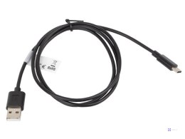 Kabel Lanberg CA-USBO-10CC-0010-BK (USB 2.0 typu A M - USB typu C M; 1m; kolor czarny)
