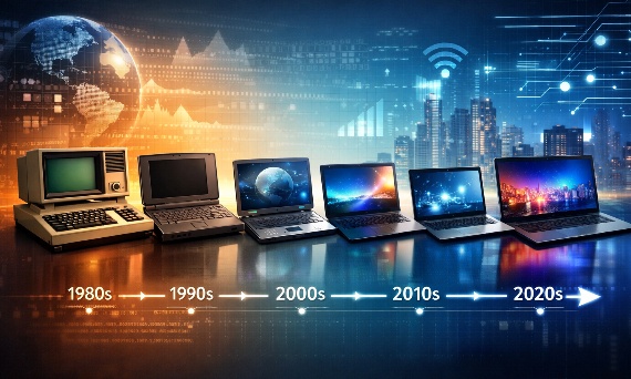 Ewolucja laptopów – od przenośnych komputerów do mobilnych centrów pracy