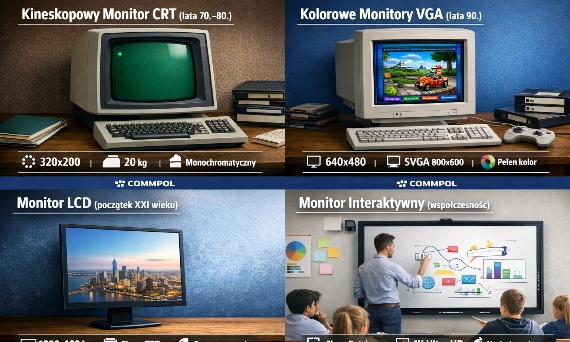 Ewolucja monitorów komputerowych – od kineskopu do monitorów interaktywnych XXI wieku